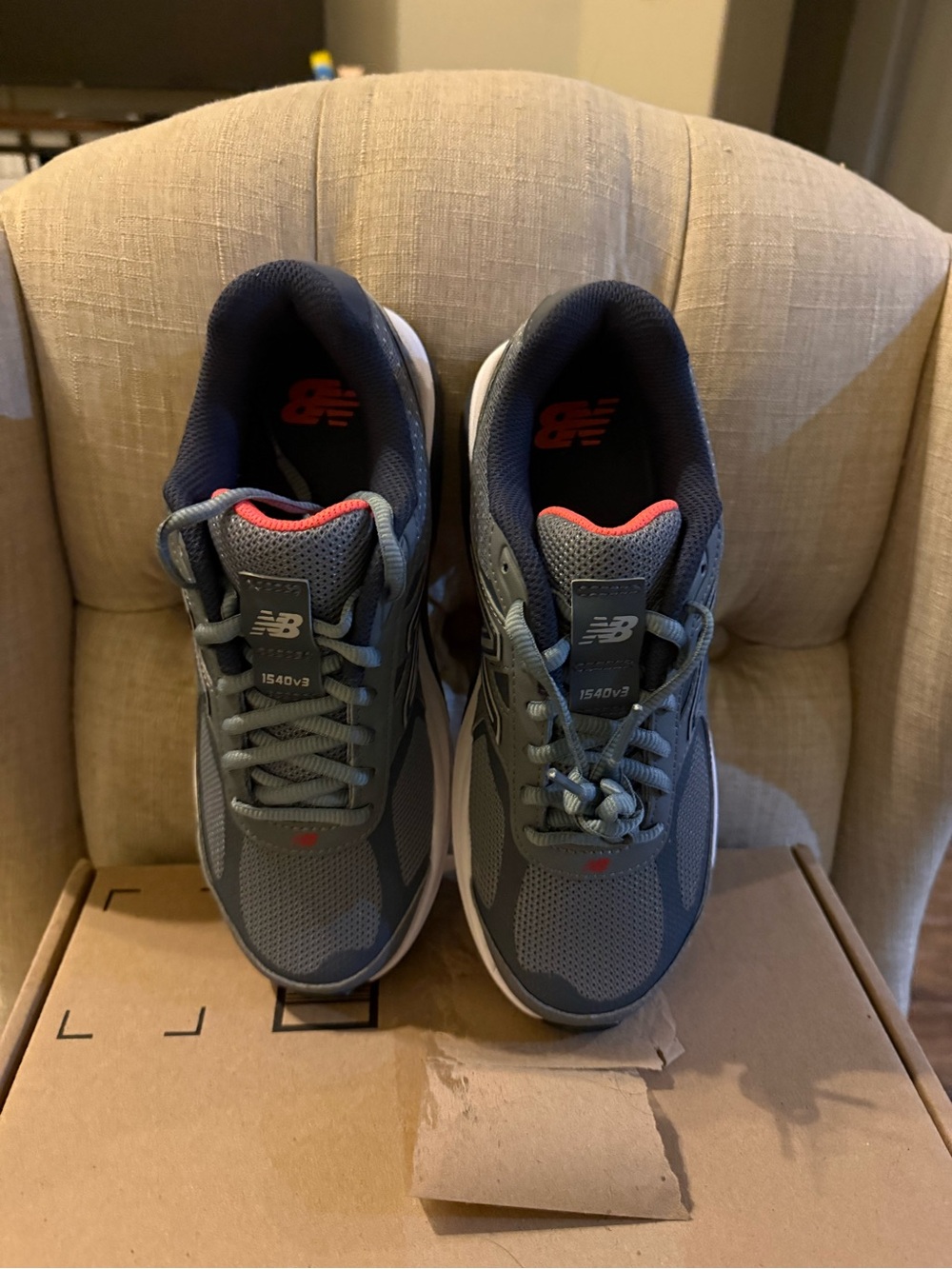 New Balance Women’s Gray and Coral Athletic Sneakers